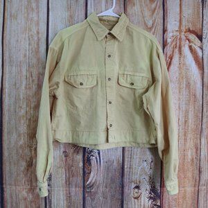 The North Face Jacket Womens Yellow Cropped Denim Jean Rare Coat 80's